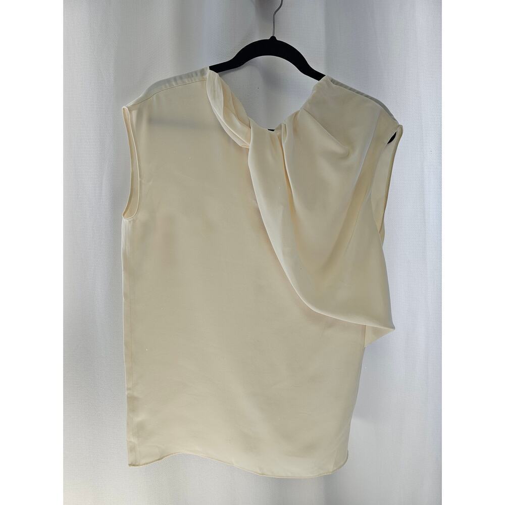 Not For SALE sold !Celine Cream Silk Drape Detail Sleeveless Top - Picture 2 of 7